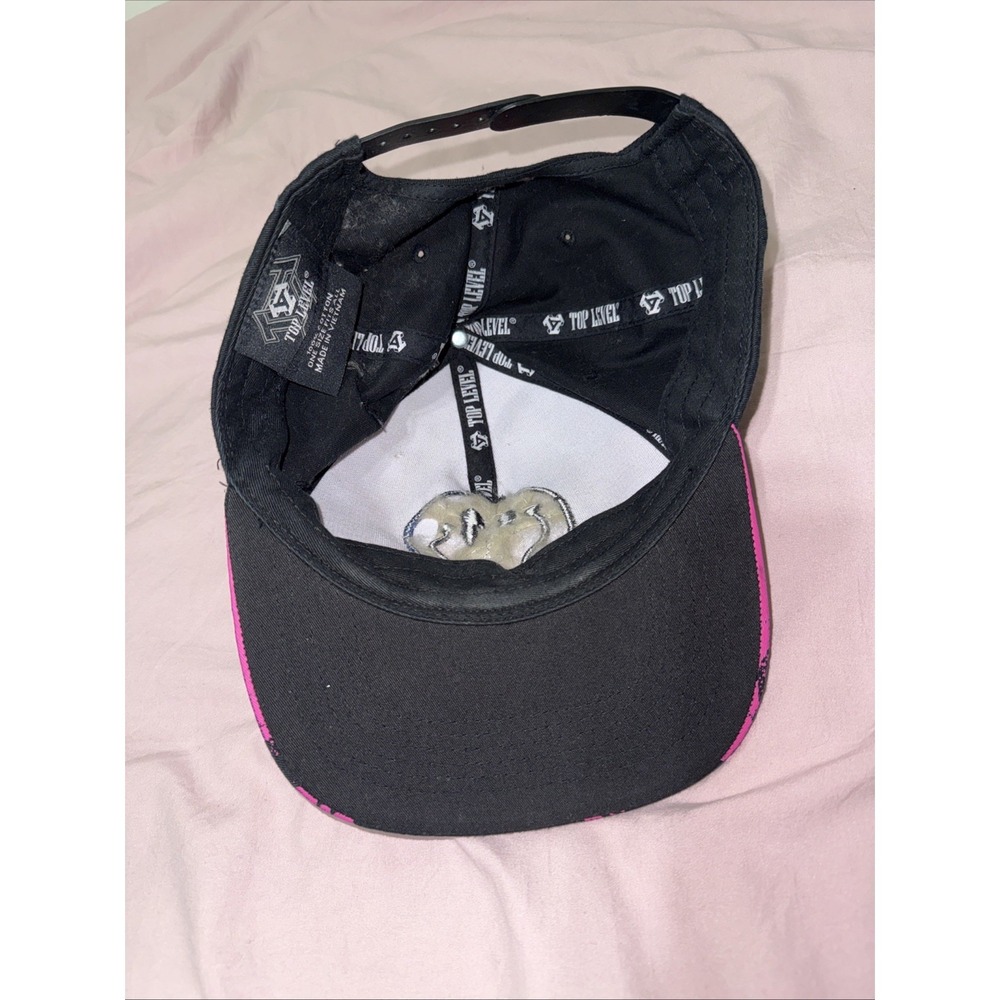 Top Level Hat Snapback PinkSmiley Face Trippy Drip Ooze Psychedelic Mushroom Men - Picture 7 of 8